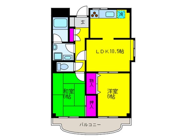 新栄プロパティー泉佐野の物件間取画像